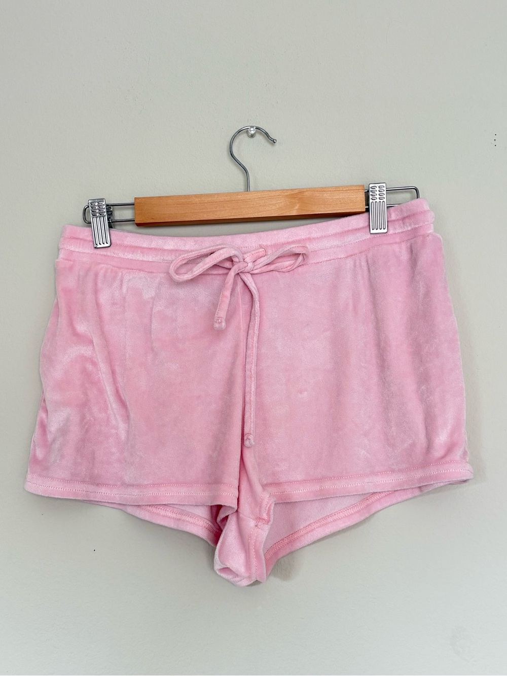 Juicy Couture Pink Plush Shorts with Brand Tag